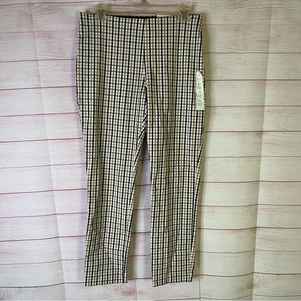 A New Day NWT Plaid High Rise Fitted Hip & Thigh Skinny Ankle Pants Size‎ 8